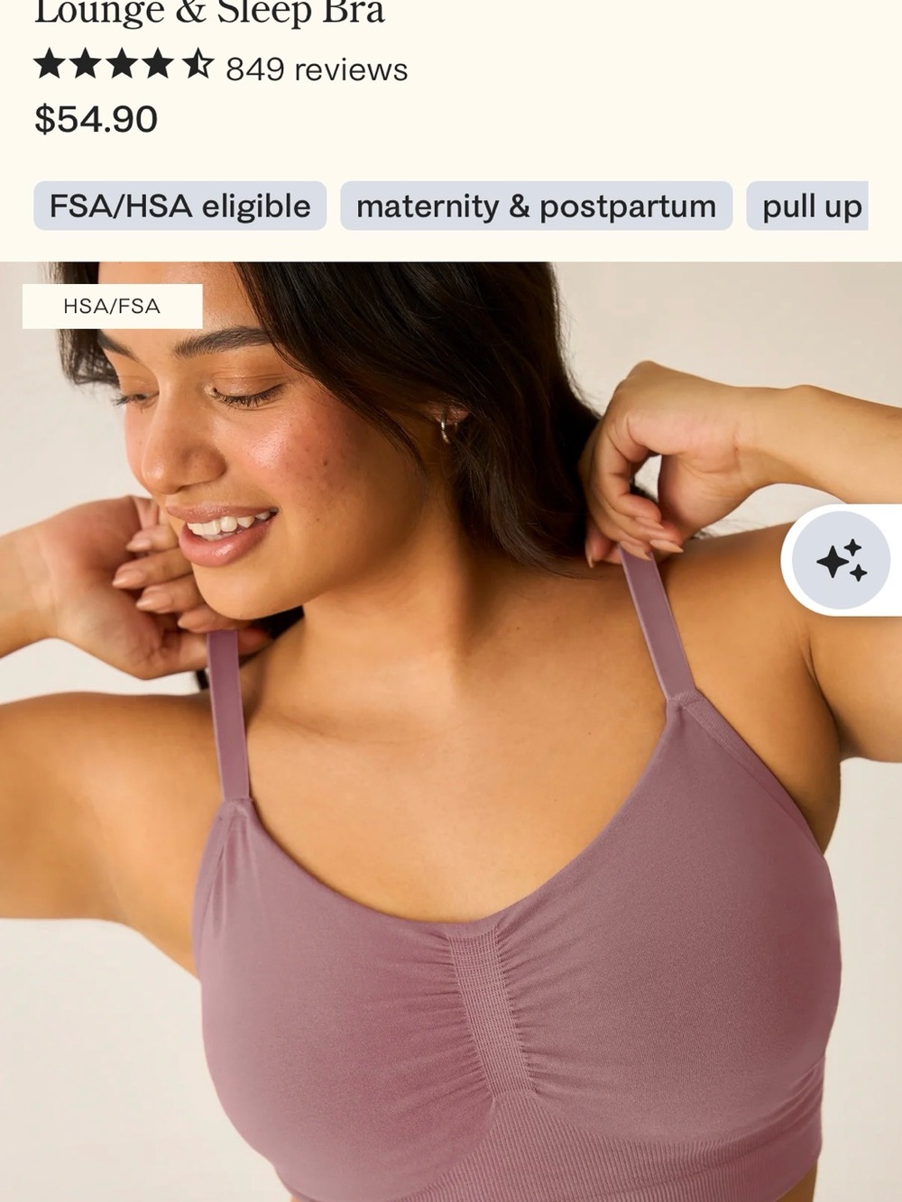 Kindred Bravely Lounge & Sleep Bra — Mauve Pink